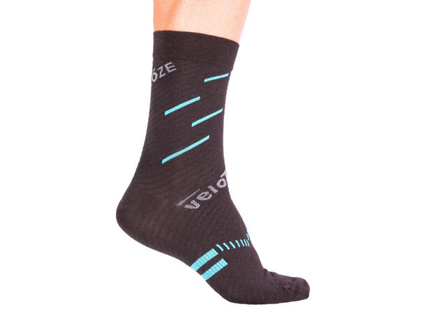 Velotoze Merino Sokker Sort/Blå S-M 
