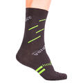 Velotoze Merino Sokker Sort/Fluo Gul L-XL