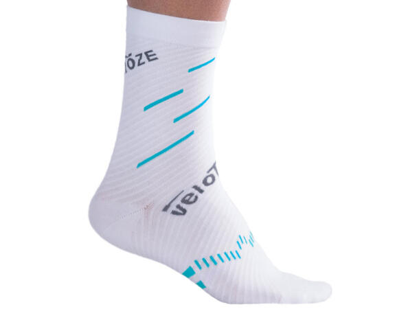 Velotoze Active Sokker Hvit/Blå S-M 