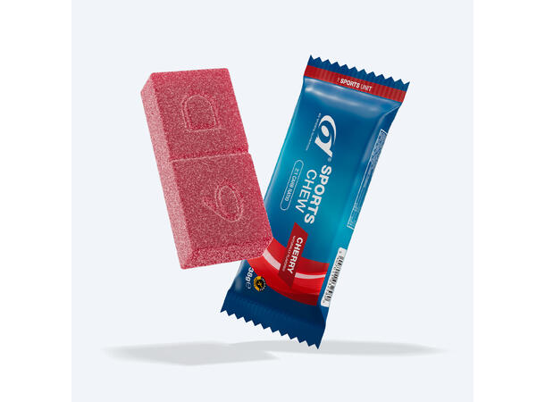 6d Sports Chew, 6 x 38 gram Kirsebær 