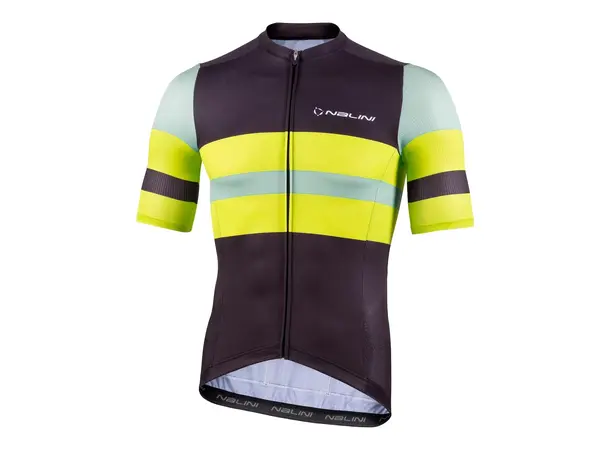 Nalini Linear Sykkeltrøye Sort, gul, grønn str. M 