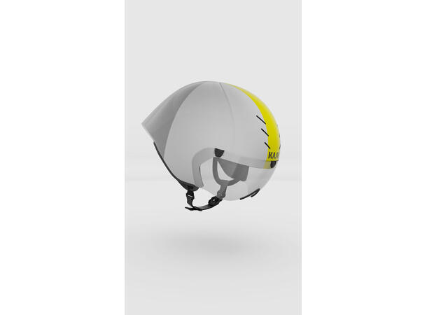 KASK Mistral Tempohjelm, hvit/grå/gul M 