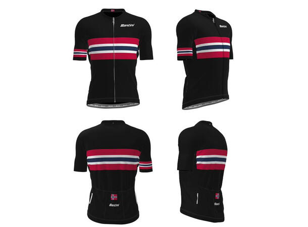 Santini Sykkeltrøye med norske striper 2XL 