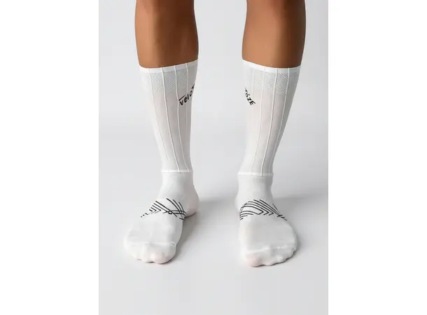 veloToze Aero Pro Aerosokker Hvit L-XL 