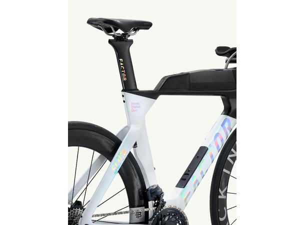 Factor Slick Triatlon- og temposykkel 54, Hvit, Force, Wattmåler 