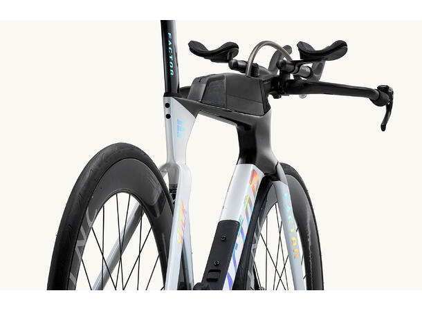Factor Slick Triatlon- og temposykkel 54, Hvit, Force, Wattmåler 
