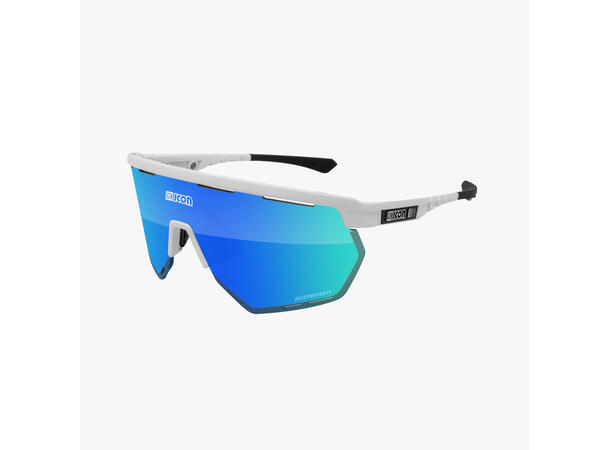 Scicon Aerowing Solbriller White Gloss/Multimirror Blue 